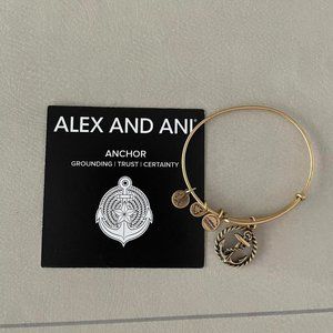 Alex and Ani Scallop Anchor Charm Bangle